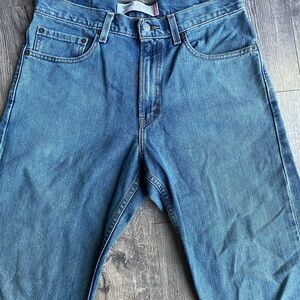Levi 505 blue stone wash faded denim jeans 32